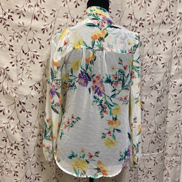 New York & Company - Floral Bow Button Down Blouse (NWT) - Picture 3 of 6